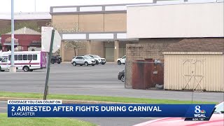 Two 13-year-olds were arrested Saturday night after several fights broke out near a carnival at P...