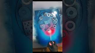 How to spray paint art : Pink & blue planet tutorial