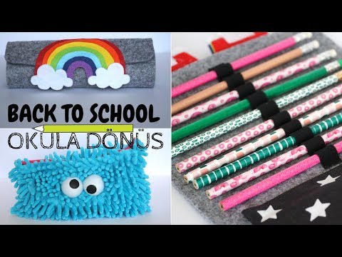 Dikişsiz 2 Farklı Kalemlik / No-Sew Pencil Cases / BACK TO SCHOOL