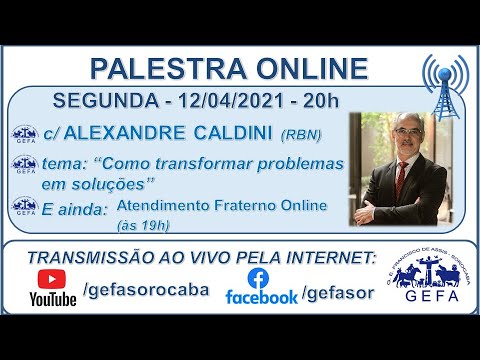 Assista: Palestra online - c/ ALEXANDRE CALDINI (12/04/2021)
