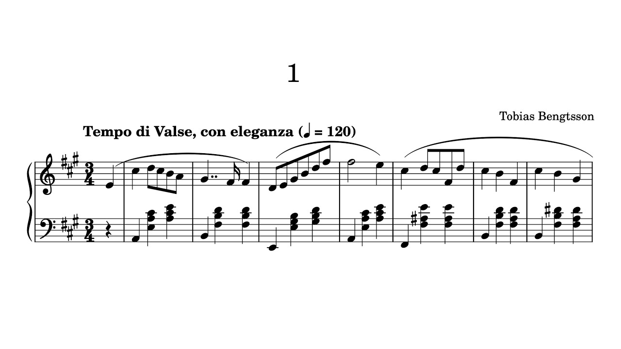 Op. 2 - Two Waltzes (Original Composition)