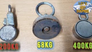 suitable magnets for magnet fishing, 68kg, 200kg, 400kg, beginners guide to  magnet fishing,, 
