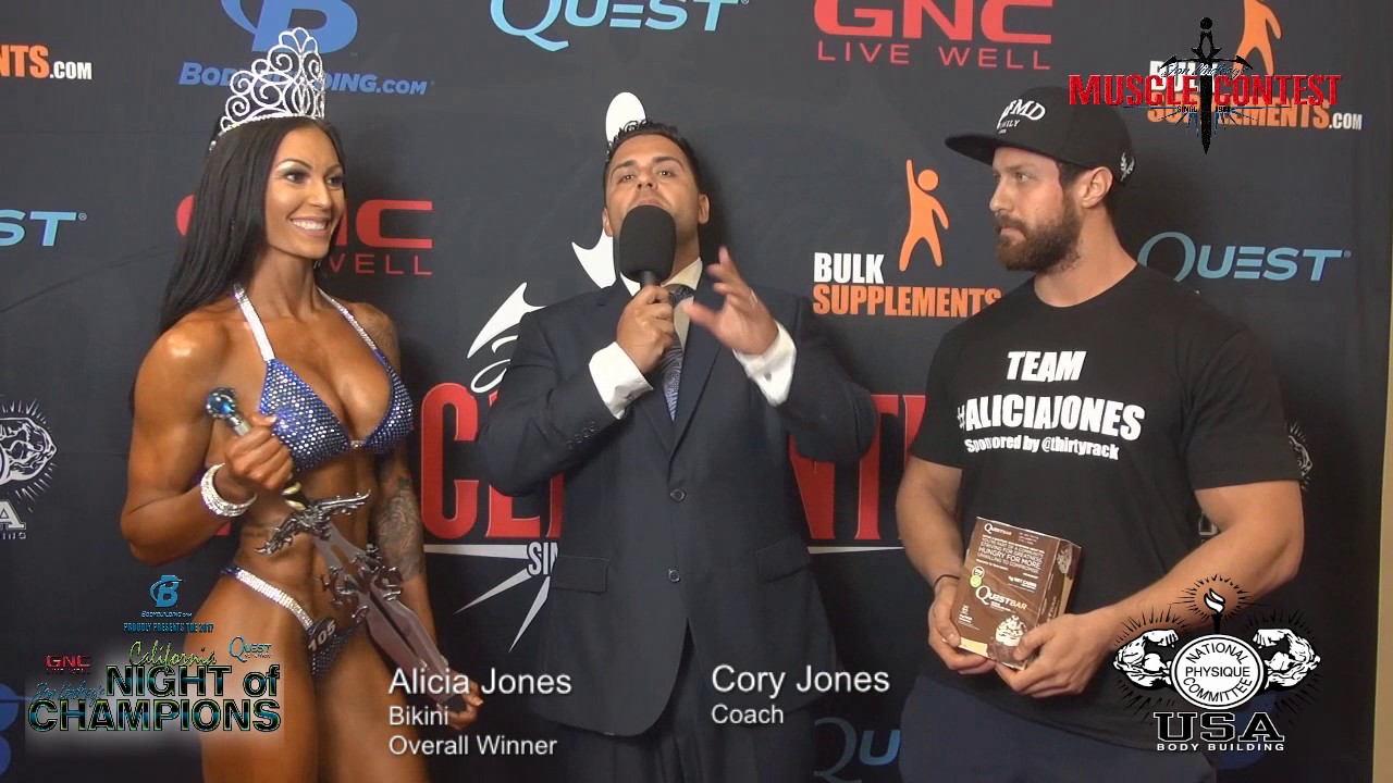 2017 NPC California Night of Champions Bikini Overall Winner Alicia Jones