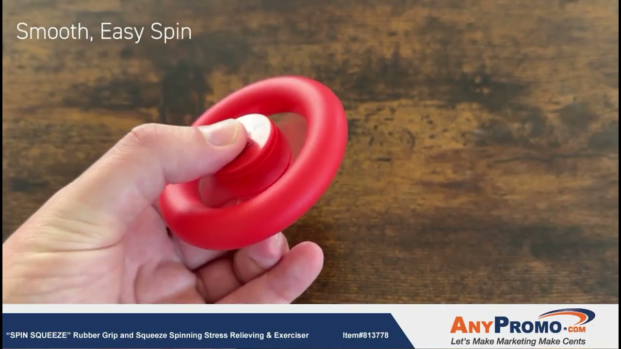 Promo Product Review: SPIN SQUEEZE Rubber Grip and Squeeze Spinning Stress Relieving|AnyPromo 813778
