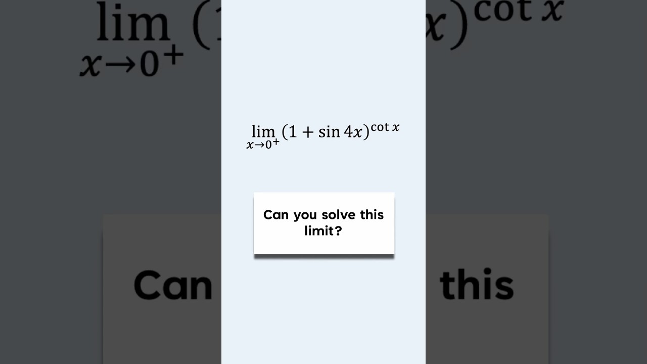 Challenging Limit Problem 