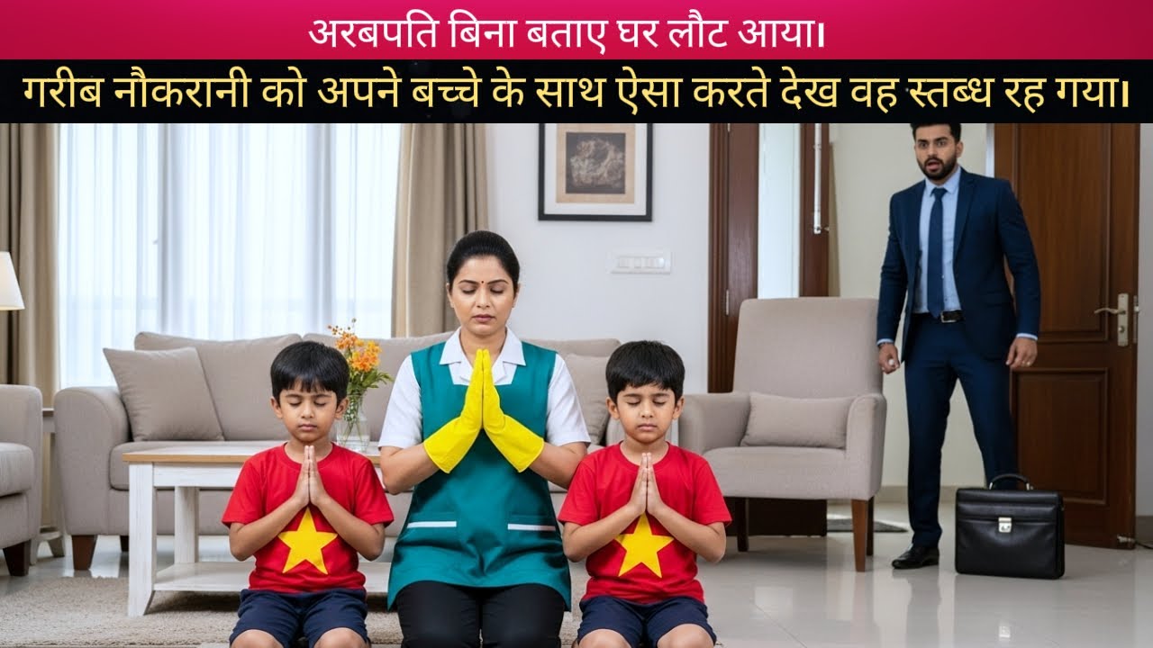 अरबपति बिना बताए घर लौटा – गरीब नौकरानी को अपने बच्चे के साथ ऐसा करते देख दंग रह गया
