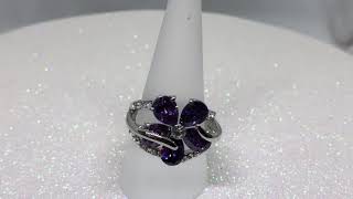 PURPLE FLOWER RING
