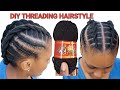 How to African Threading your own Hair/yarn loc step by step beginners friendly
