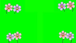 Bingkai bunga green screen
