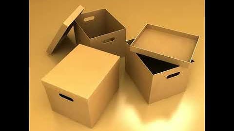 3D Model of 3D Model Photorealistic Cardboard Banker Box High Review