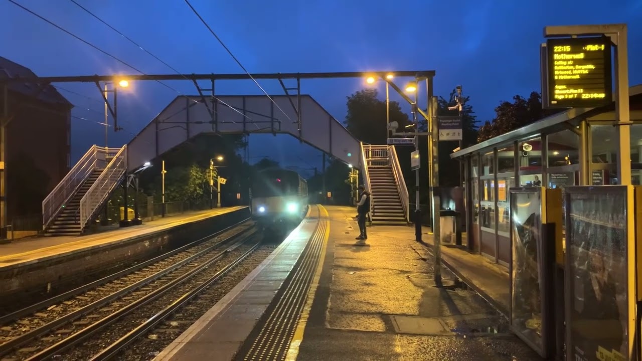 ScotRail Argyle Line Train Arrives at Jordanhill Station Glasgow
