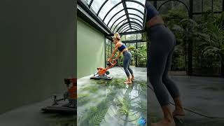 Diy Emerald Fern Epoxy Floor Transformation