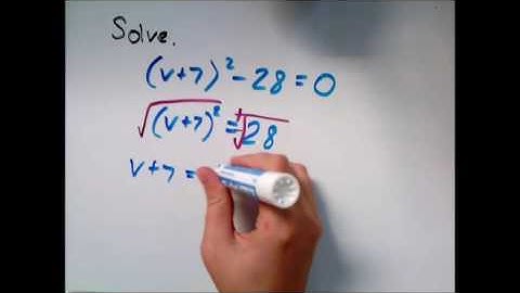 Solving a quadratic equation using the square root property, Exact answers, advanced