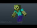 Minecraft Zombie walk cycle test | Yerribrine