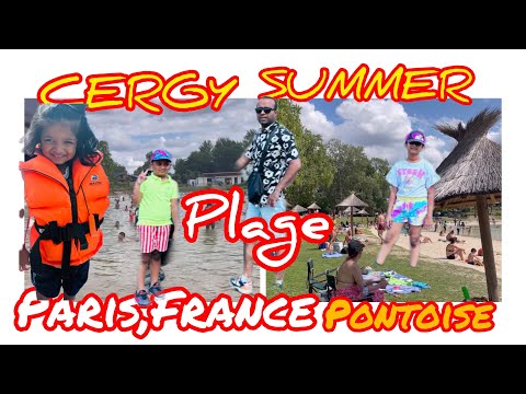 Whole day in Cergy pontoise plage,France.amazing place for all.কৃএিম সমুদ্র এত সুন্দর 😍