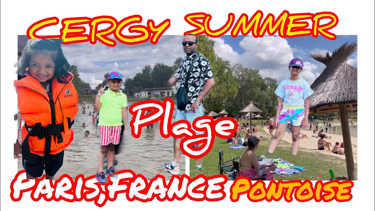 Whole day in Cergy pontoise plage,France.amazing place for all.কৃএিম সমুদ্র এত সুন্দর 😍