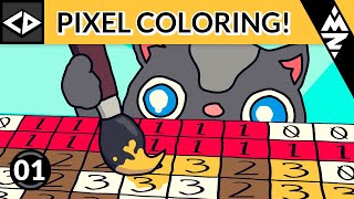 The numbers... REVEAL ALL! - Let's Dev: Pixel Coloring! #1 screenshot 4