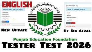 English Pef Teacher Test 2026 By Sir Ray Afzalpef Teachers Test 2026Pef Teacher Paper 2026