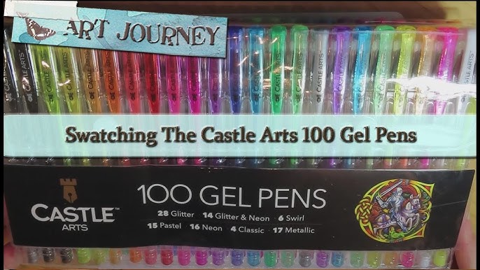 Castle Art Supplies 100 Gel Pens for Adult Coloring Set | Drawing, Scrapbooks, J