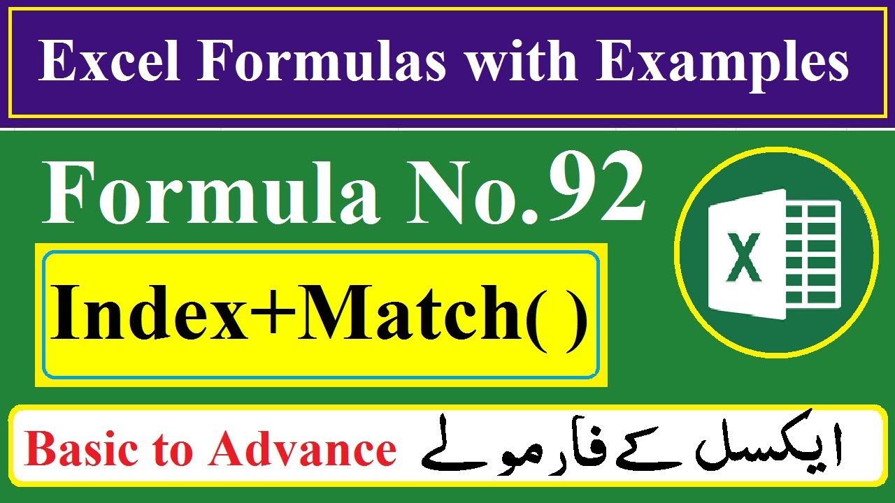 Excel Formula INDEX and Match Function - YouTube