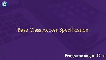 Base Class Access Specification
