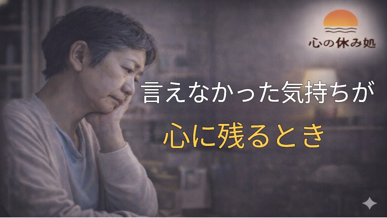 言えなかった気持ちは、どこへ行くのでしょうか