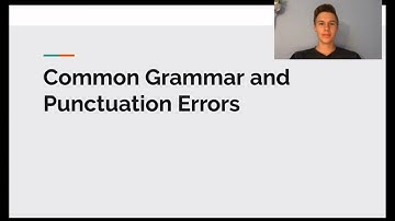 Common Grammar & Punctuation Errors Workshop