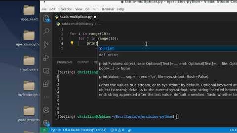 Tabla de multiplicar en python !!! (usando for)