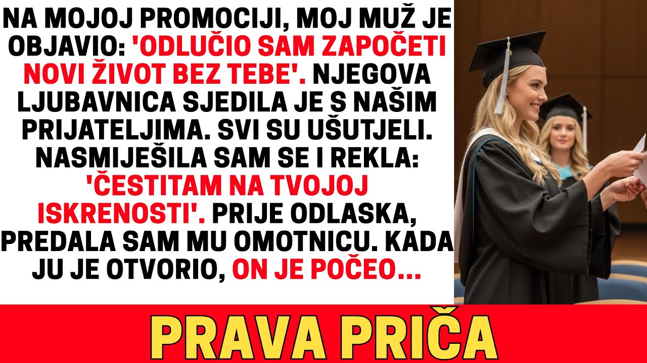 Moj muž je zatražio razvod na dan moje diplome, ali je počeo vrištati kada sam ja…