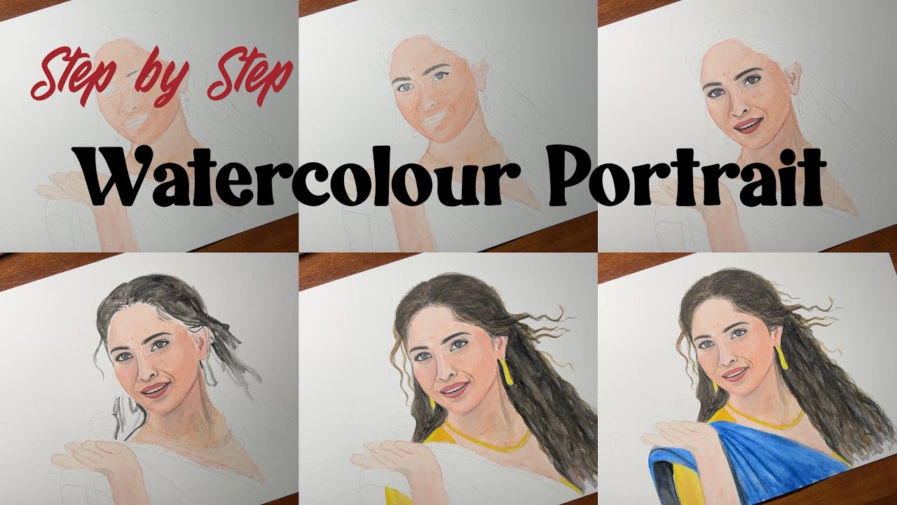 Step-by-Step Watercolor Portrait Tutorial : First Time with My Voice ...