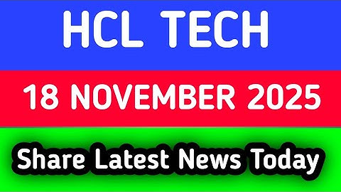 hcl tech share news | hcl tech share latest news | hcl tech share news tomorrow
