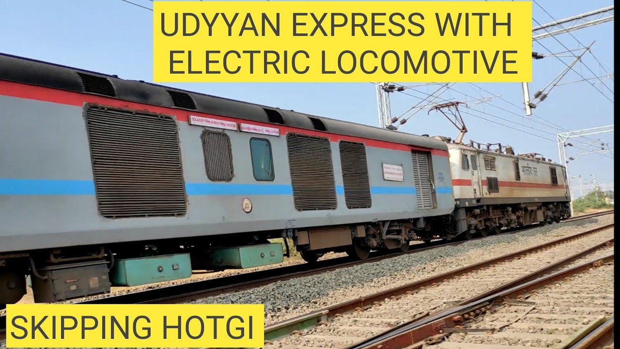Udyan Express With E loco Skipping hotgi junction