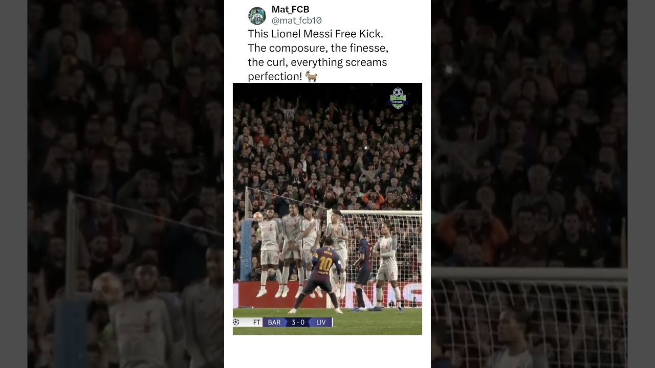 Lionel Messi best Free Kick against Liverpool #messi