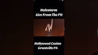 Halestorm - Hollywood Casino, Grantville, PA : Show Closing, in the Pit, 2nd row.