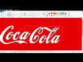 I tried to make the Coca-Cola logo (Microsoft Paint)