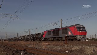 JR貨物 DF200牽引 タキ16両 関西本線 富田浜－四日市 -2021.03.01-
