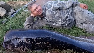 Трофейный сом на спиннинг Сом ГИГАНТ Самая большая рыба в жизни 