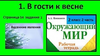 В гости к весне №1 Окружающий мир 2 класс 2 часть. Весенние явления