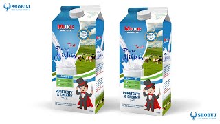 Product Packaging Design Tutorial in Photoshop - Milk Box