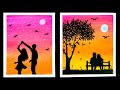 4 Easy Couple Painting Ideas for Beginners | Painting Ideas | poster Colour Painting Ideas