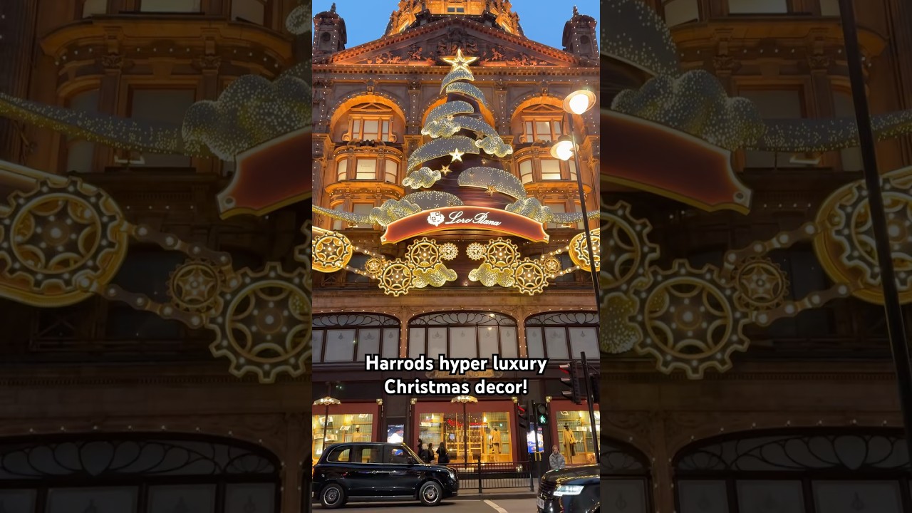 Hyper luxury Christmas decor taking over Harrods! 