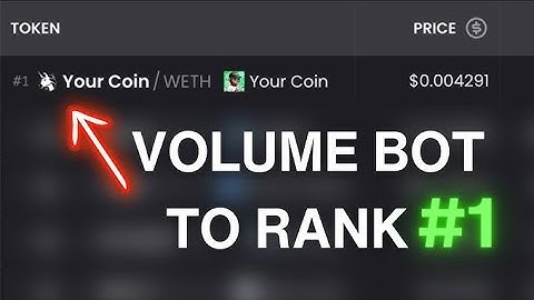 Ethereum Token volume increase bot 📈🤖..