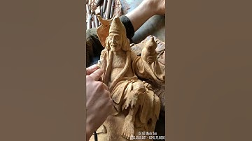 Chạm Khắc Tượng Gỗ Nghệ Nhân Việt: Tế Công Hòa Thượng | Đồ Gỗ Mạnh Sơn #shorts