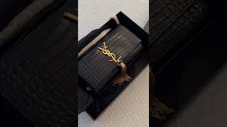 Ysl Crocodile Leather Pattern, Black, Clutch Bag At Ualuxury.co