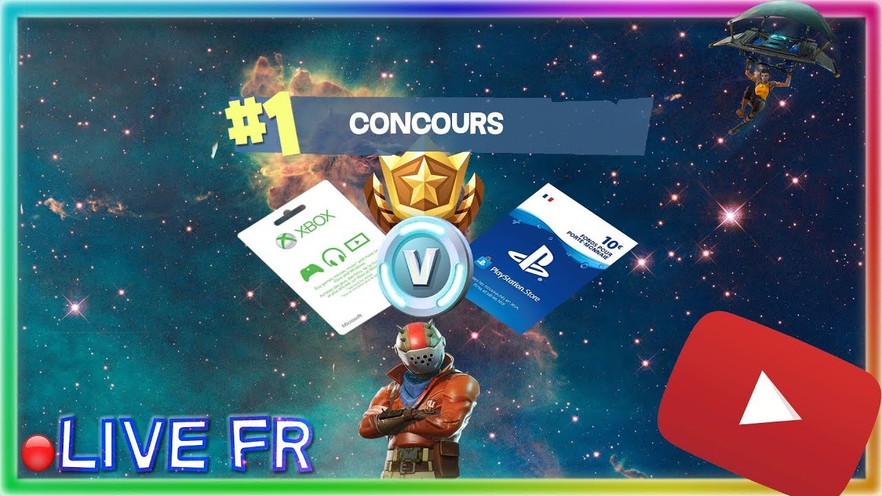 LIVE FORTNITE BATTLE ROYAL FR * GAGNE 1000 V-BUCKS / CARTE ... - 1280 x 720 jpeg 169kB