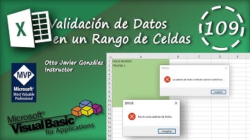 Validación de Datos en un Rango de Celdas | VBA Excel 2016 #109