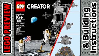 PREVIEW: 10266, LEGO CREATOR, NASA Apollo 11 Lunar Lander​ & Building Instructions! LEGO 2023