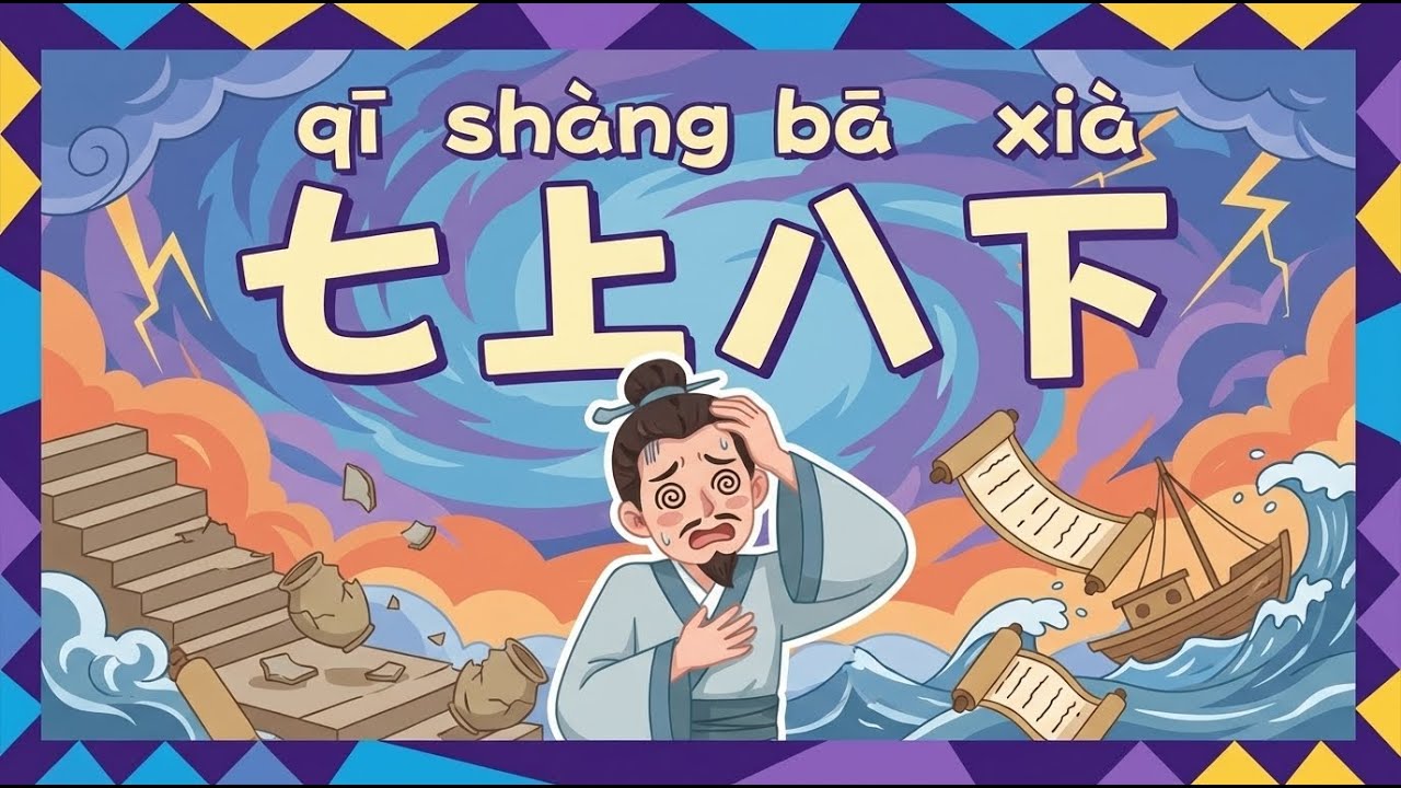 七上八下 (qī shàng bā xià) | 每天成语