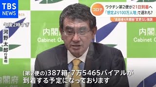 ｢今月21日第2便到着｣河野大臣、新たなワクチン供給予定発表【Nスタ】