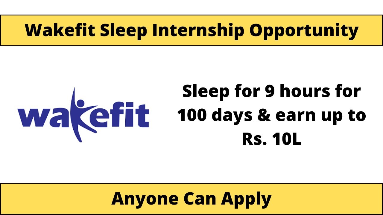 Wakefit Sleep Internship Opportunity Apply Now sleepintern YouTube wakefit-sleep-internship-opportunity-apply-now-sleepintern-youtube